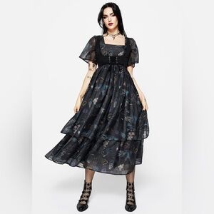 Disturbia Maudeline Victorians Print Layered Dress 🔮